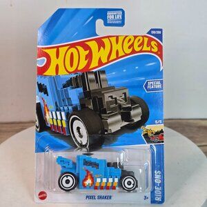 Hot Wheels Pixel Shaker Ride-Ons Blue & Black Die-Cast Car Collectible Toy